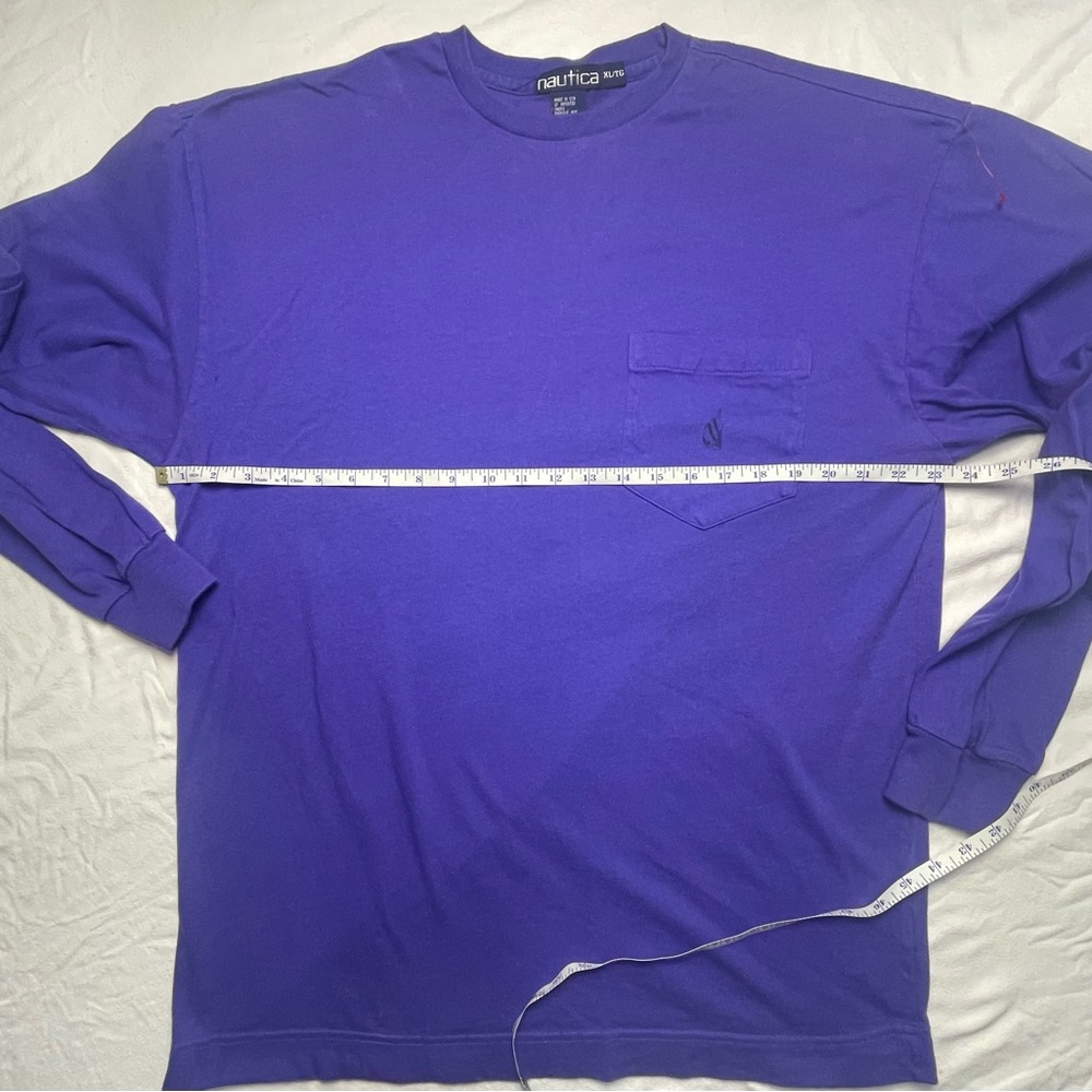 Nautica Men's Vibrant Purple Long Sleeve Tee